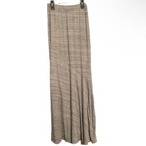 Mossimo Gray Heathered Maxi Skirt XS Stretch Knit Lounge Travel